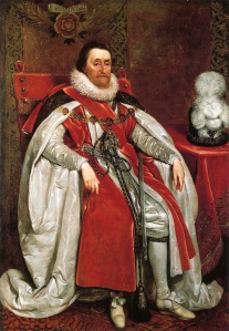 James I, painted by Daniel Mytens, for whom Macbeth was written.